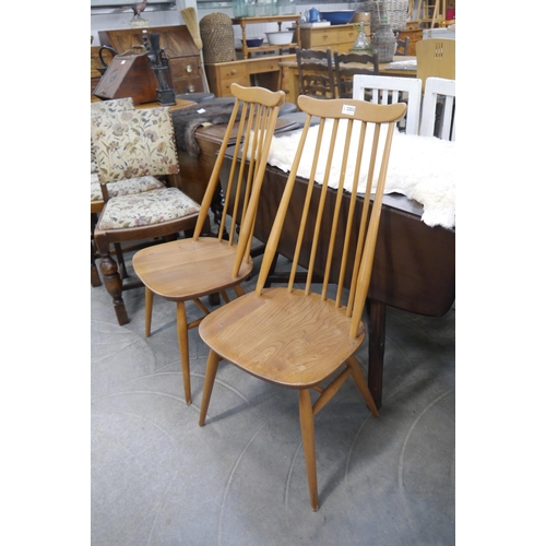 2253 - A pair of light Ercol dinning chairs