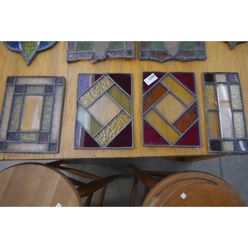 2260 - Four stained glass panels