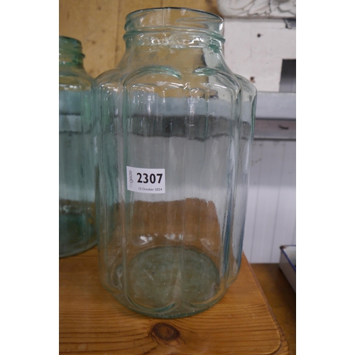 2307 - A hand thrown glass vase