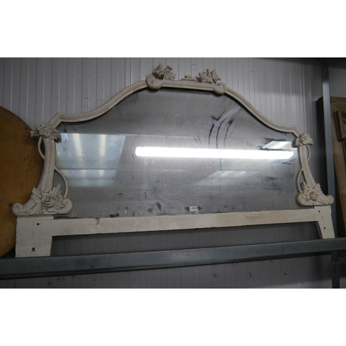 2310 - A Victorian white painted overmantel mirror