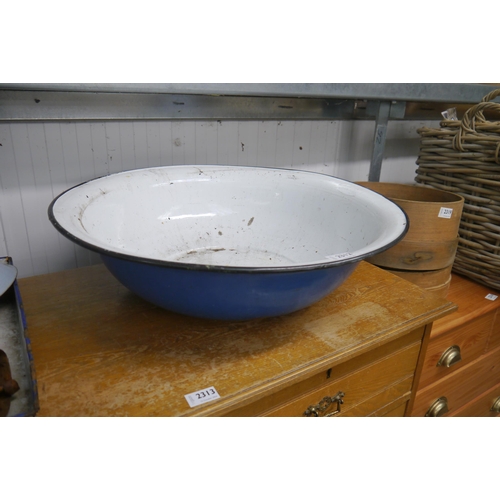 2312 - A blue enamel bowl