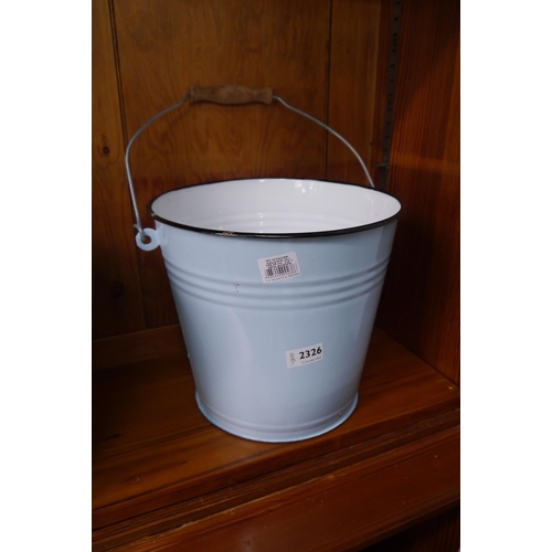 2326 - A blue enamel bucket