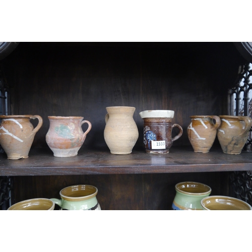 2333 - Six pottery jugs