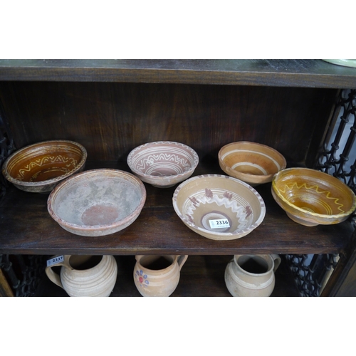 2336 - Six pottery bowls