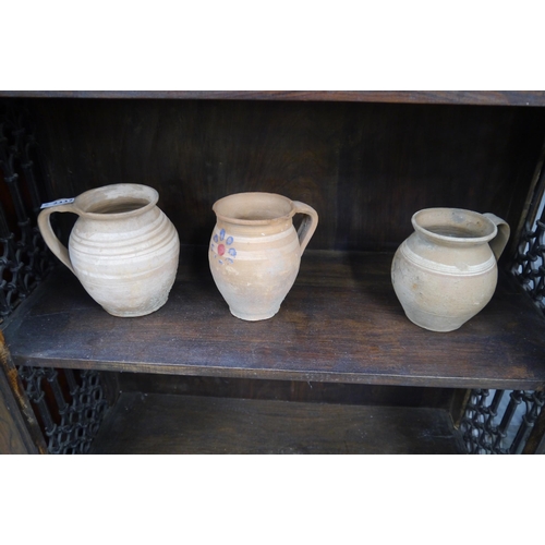 2337 - Three pottery jugs