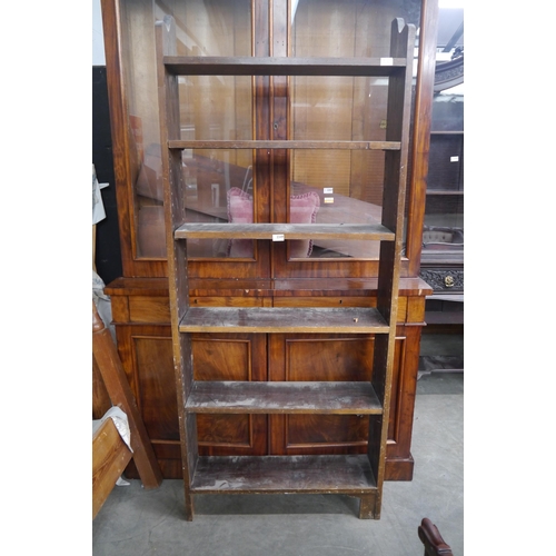 2349 - An oak full-height open bookcase