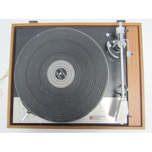 7455 - A Goldring Lenco GL78 stereo transcription turntable with Shure M95ED cartridge