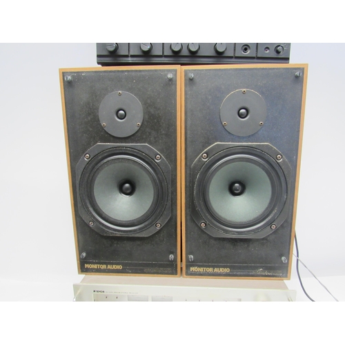 7364 - Hi-fi - Assorted hi-fi separates to include Arcam Alpha amplifier, pair of Monitor Audio speakers, T... 