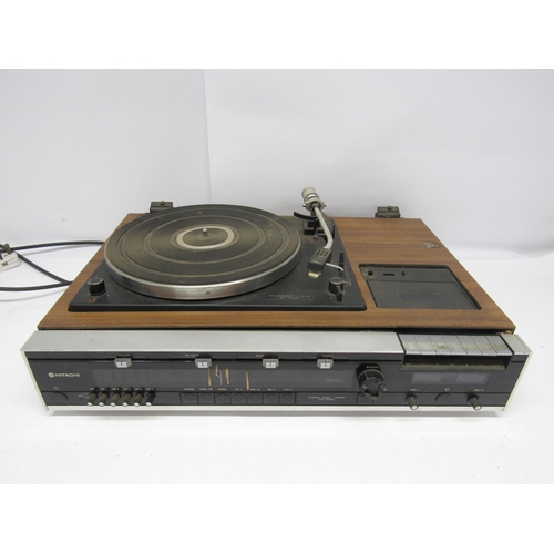 7382 - A 1970s Discomex stereo DJ unit with two BSR turntables, with accompanying speakers. Together with a... 