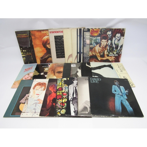 7174 - DAVID BOWIE: A collection of twenty LPs to include 'Space Oddity' Canadian reissue (LSP-4813), 'Diam... 