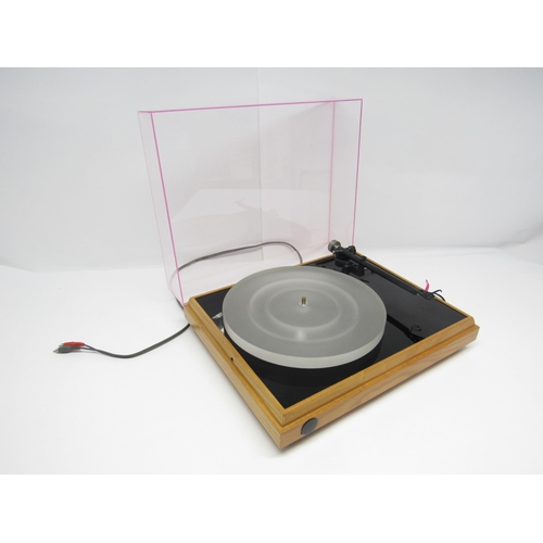 7485A - A Pink Triangle turntable with separate custom built power supply, no cartridge