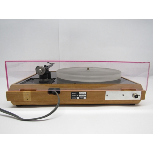 7485A - A Pink Triangle turntable with separate custom built power supply, no cartridge