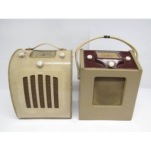 7318 - Two 1940s portable valve radios to include Ever Ready model C and Cossor 469 (2)