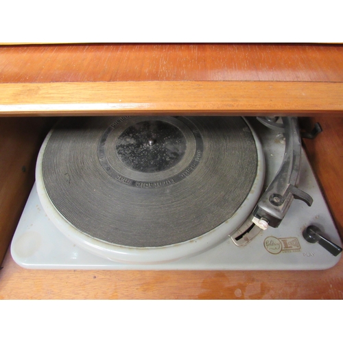 7437 - A 1950s radiogram housing Golding Lenco GL55 / GL58 turntable, Collaro reel to reel tape recorder, H... 