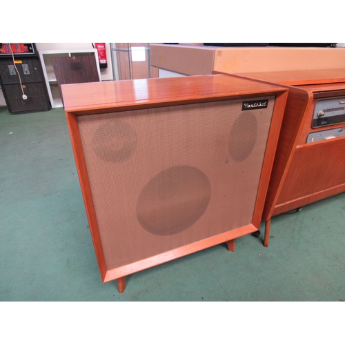 7437 - A 1950s radiogram housing Golding Lenco GL55 / GL58 turntable, Collaro reel to reel tape recorder, H... 