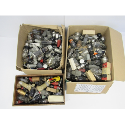 7446 - Three boxes of assorted loose radio valves / tubes