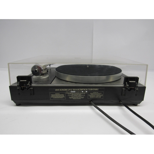 7487 - A Linn Sondek LP12 belt drive turntable with Linn Ittok LV II tonearm and Shure V15 Type III cartrid... 