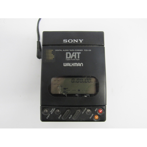 7475 - A Sony TCD-D3 DAT Digital Audio Tape-Corder with AC adaptor/ charger, and a Sony RM-D3K System Adapt... 