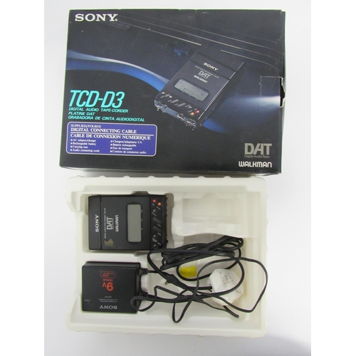 7475 - A Sony TCD-D3 DAT Digital Audio Tape-Corder with AC adaptor/ charger, and a Sony RM-D3K System Adapt... 