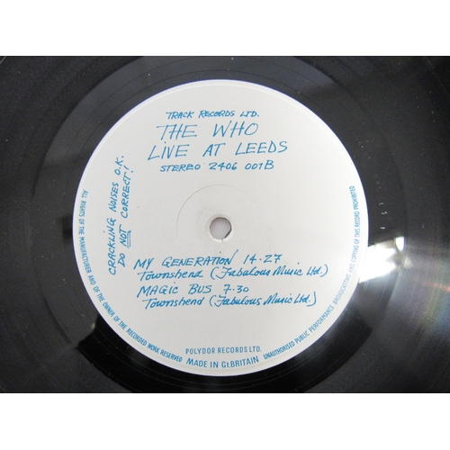 7240 - THE WHO: 'Live At Leeds' LP, original UK first pressing with black lettering, complete with 11 inser... 