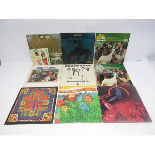 7144 - THE BEACH BOYS: A collection of nine LPs to include 'Pet Sounds' (ST 2458, green labels), 'Pet Sound... 