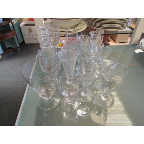 1486 - A collection of assorted glassware including early drinking glasses