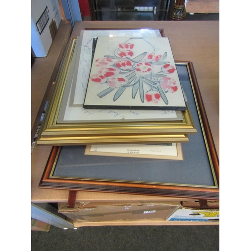 1489 - A selection of frames and prints including a limited edition print 'Spring Landscape ' by Mike Knigh... 