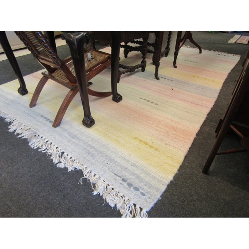 1515 - A modern multi-coloured kilim rug with tasselled ends, 250cm x 165cm