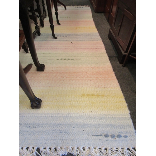 1515 - A modern multi-coloured kilim rug with tasselled ends, 250cm x 165cm