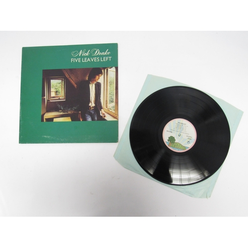 7001 - NICK DRAKE: 'Five Leaves Left' LP, 1972 UK pressing with Island pink rim 'palm tree' labels (ILPS 91... 