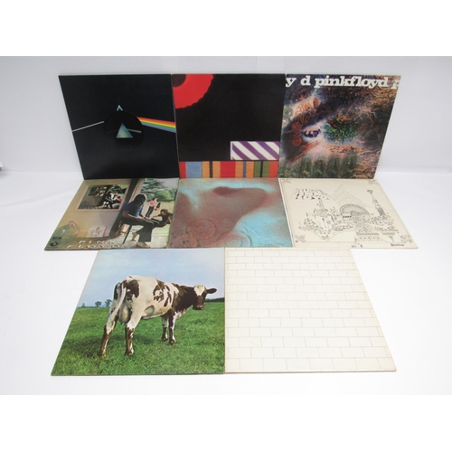 7012 - PINK FLOYD: Eight LPs to include 'The Dark Side Of The Moon' 1997 reissue with Back Catalogue print,... 