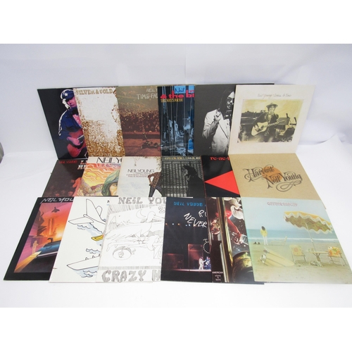 7045 - NEIL YOUNG: A collection of eighteen LPs to include 'Neil Young's (K 44059), 'On The Beach' (K 54014... 