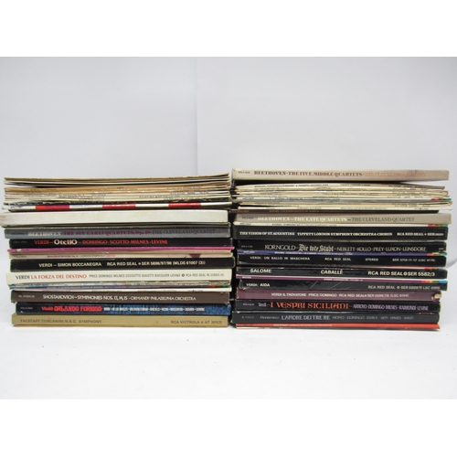 7097 - Classical- A collection of approximately sixty stereo pressing classical vinyl LP records and box se... 