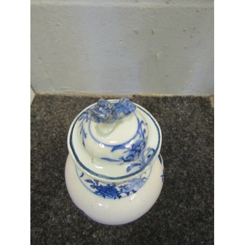 1400 - A collection of blue and white ceramics including bonsai planter, vase, ginger jar and various plate... 