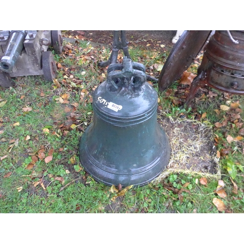 8039 - An 18th Century 60kilo bronze clock tower bell with clanger, possibly from the Whitechapel Bell Foun... 