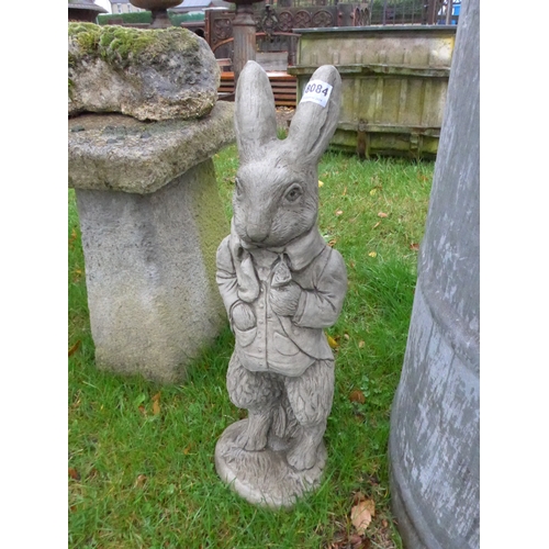 8084 - A composition standing clothed rabbit, 50cm tall