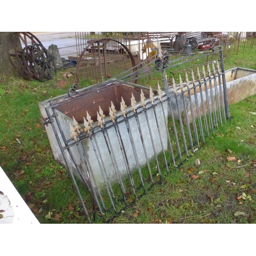 8113 - A pair of iron spike top drive gates, 206cm x 110cm each gate