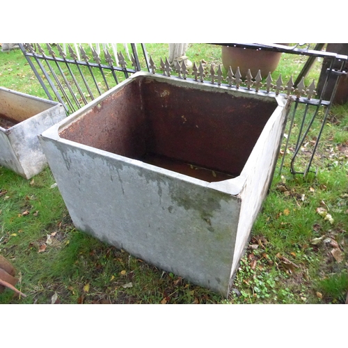 8114 - A galvanised water tank, 90cm x 77cm x 66cm