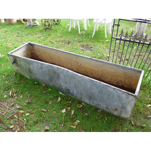 8115 - A galvanised trough, 182cm x 45cm x 40cm