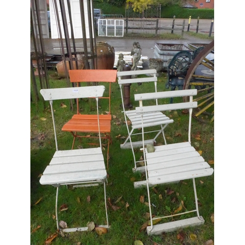 8135 - Four folding bandstand chairs