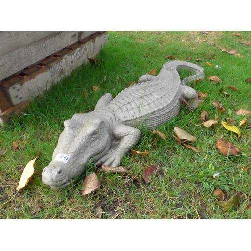 8143 - A composition crocodile, approx 94cm long