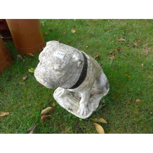 8147 - A painted composition bulldog, 42cm tall