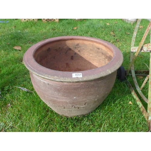 8257 - A bulbous planter, 40cm tall