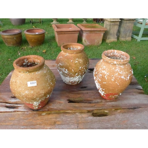 8327 - Three early 20th Century terracotta lobster pots