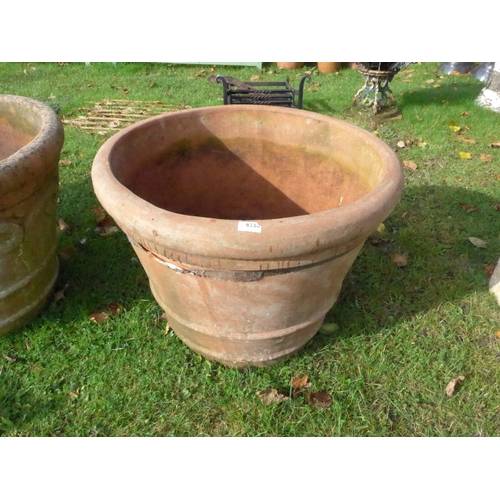 8336 - A large terracotta tapered planter, 55cm tall, 70cm diameter