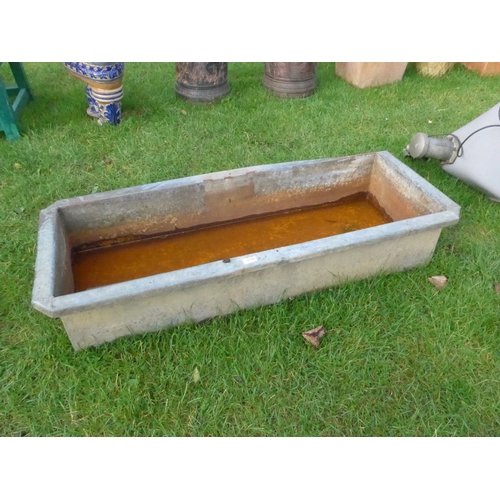 8380 - A galvanised trough, 136cm x 57cm x 28cm