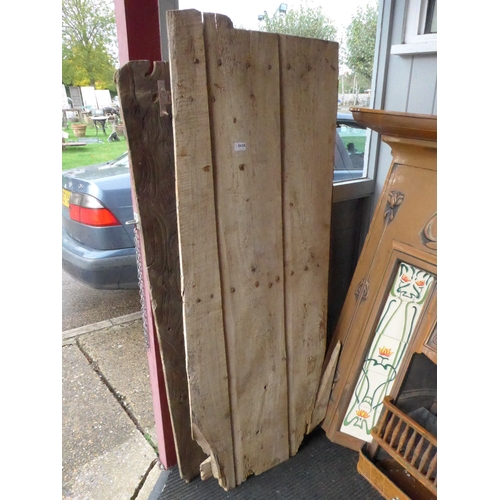 8438 - Two c1700 reclaimed doors; pine and elm