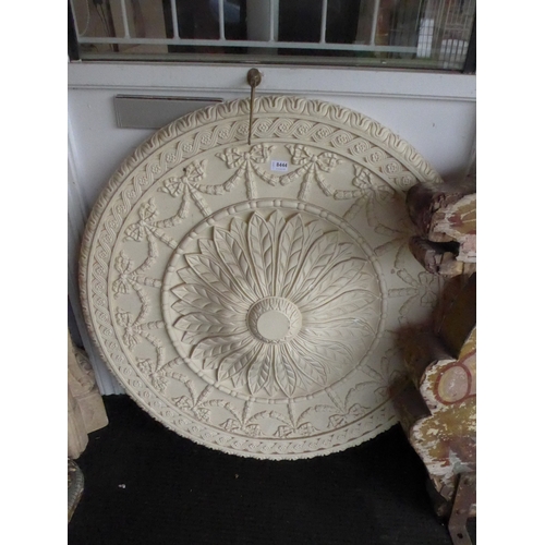 8444 - A large decorative plaster ceiling rose, approx 105cm diameter