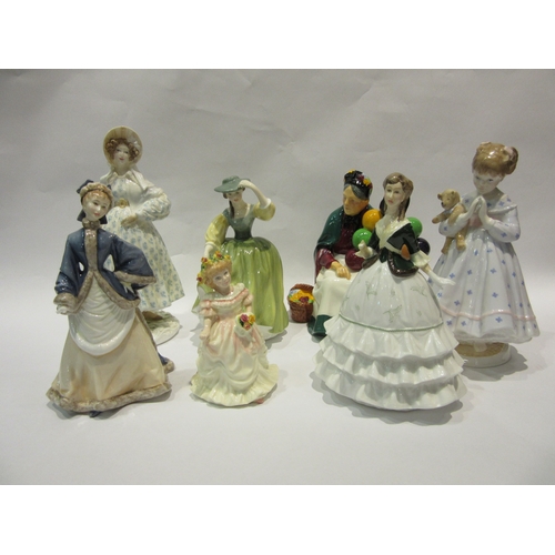 4260 - A collection of Royal Doulton and Royal Worcester figures including Worcester 'I Wish...' 'Debutante... 