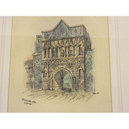 4264 - EDWARD CHARLES POCOCK (1843 -1905): Eight watercolours depicting the building of Norwich cathedral t... 